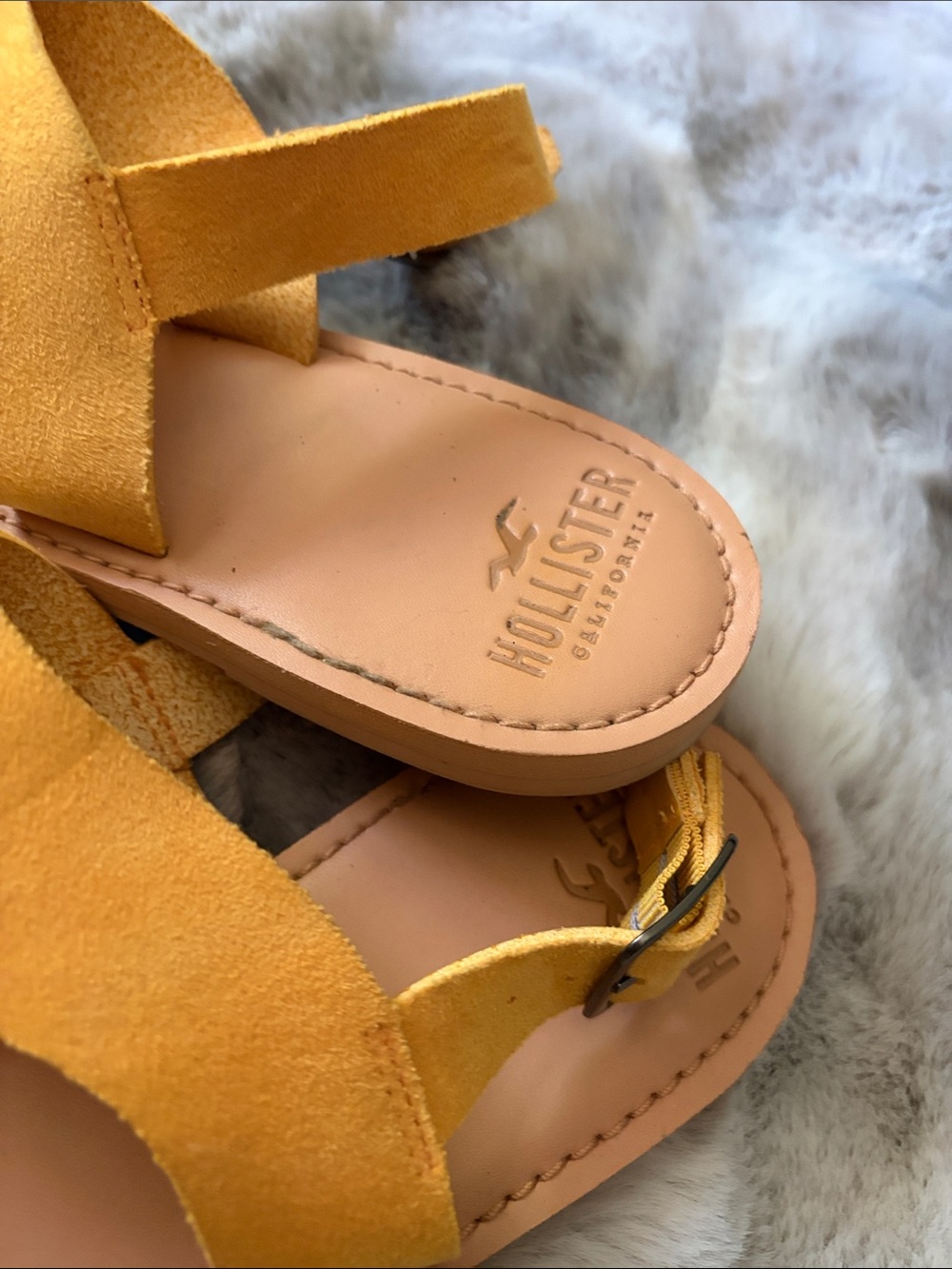 Hollister Mustard Suede Sandals ☀️🌻 - Picture 2 of 5